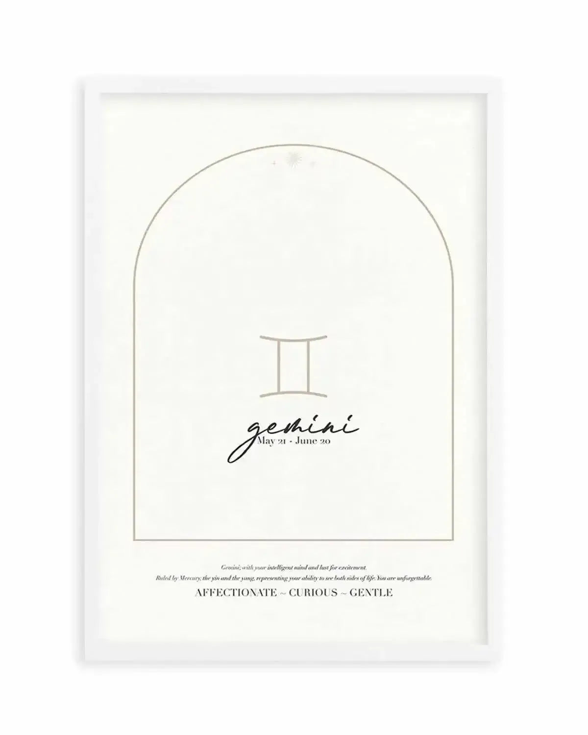 Gemini Star Sign Art Print from Olive et Oriel where you can shop wallpaper and artworks online