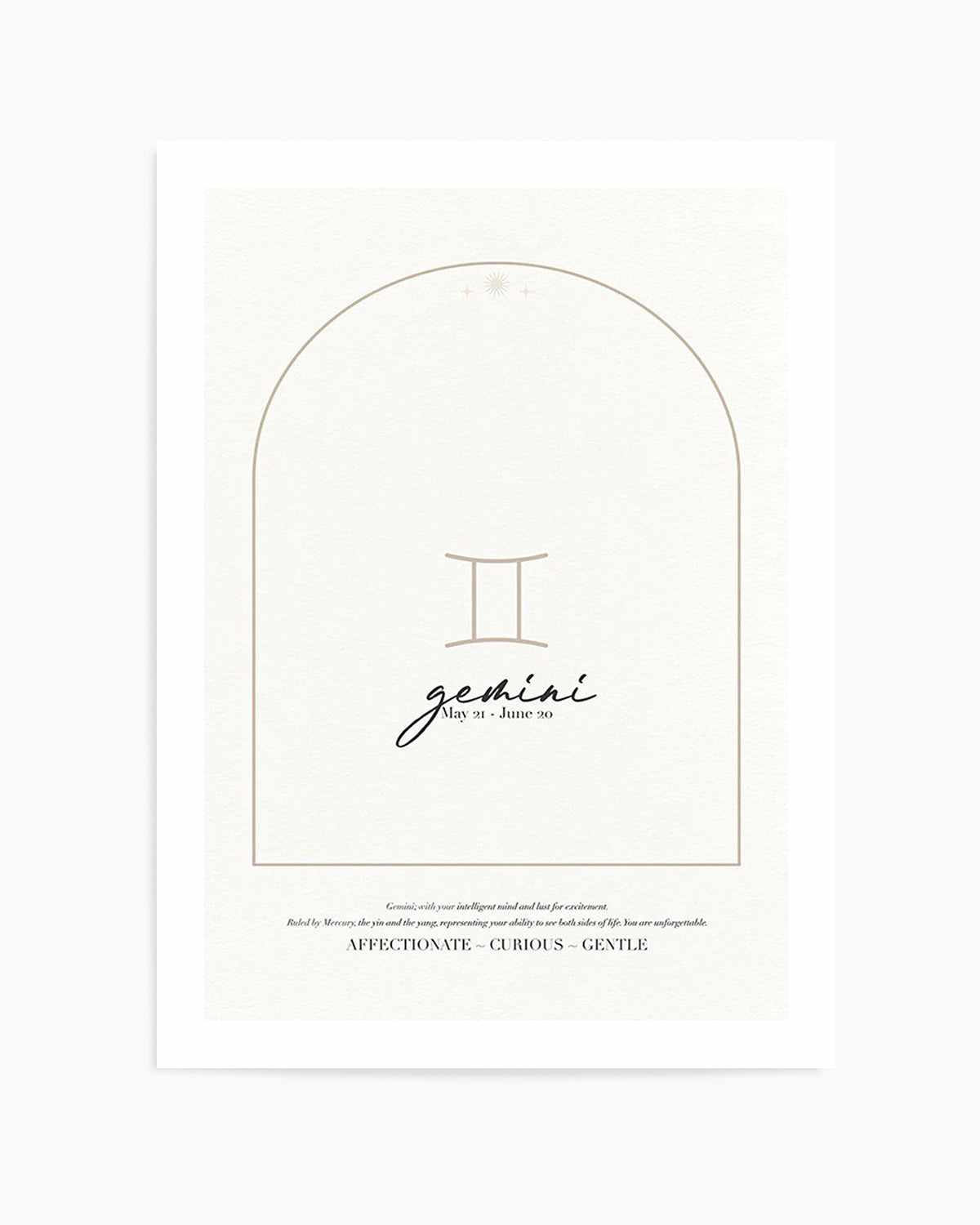 Gemini Star Sign Art Print