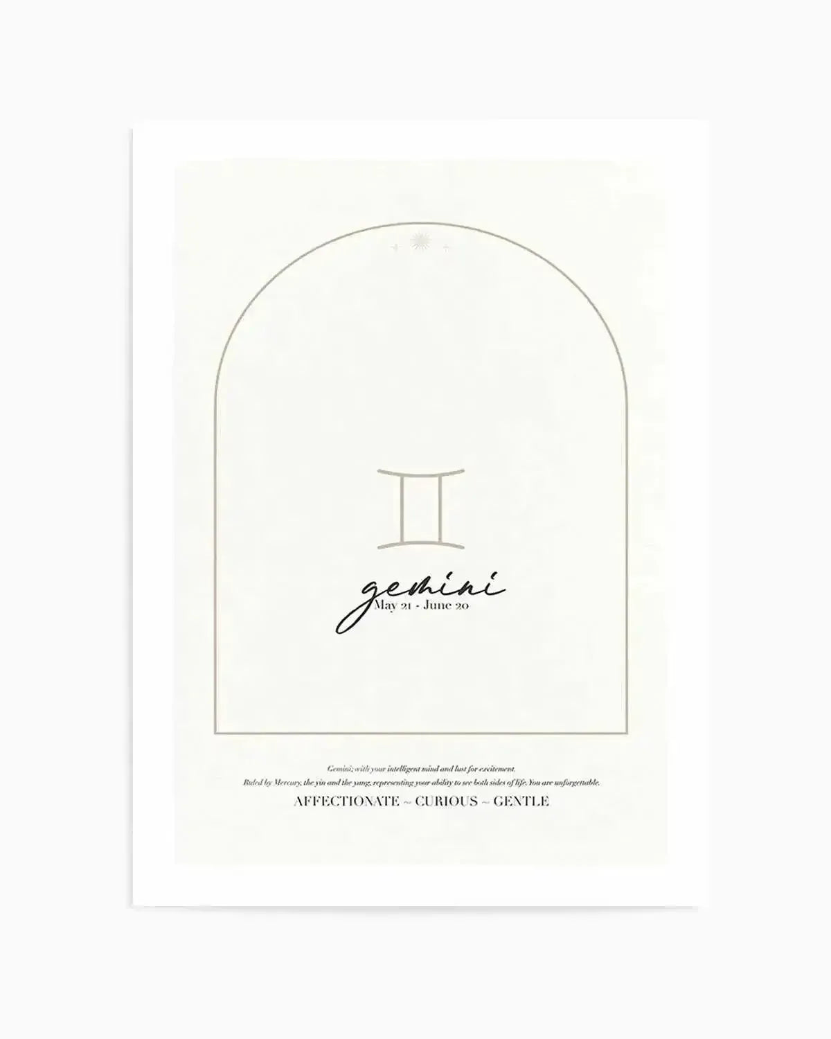 Gemini Star Sign Art Print from Olive et Oriel where you can shop wallpaper and artworks online