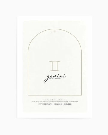 Gemini Star Sign Art Print from Olive et Oriel where you can shop wallpaper and artworks online
