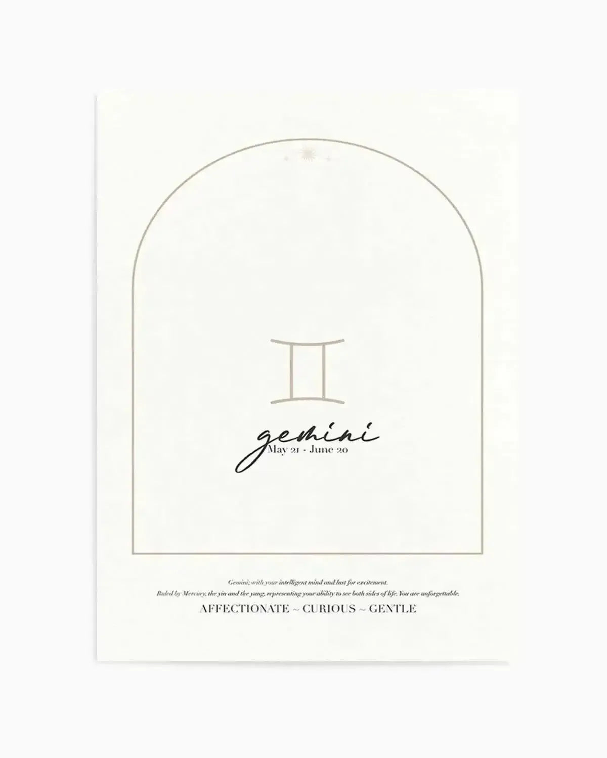 Gemini Star Sign Art Print from Olive et Oriel where you can shop wallpaper and artworks online