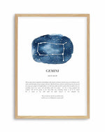 Gemini | Watercolour Zodiac Art Print