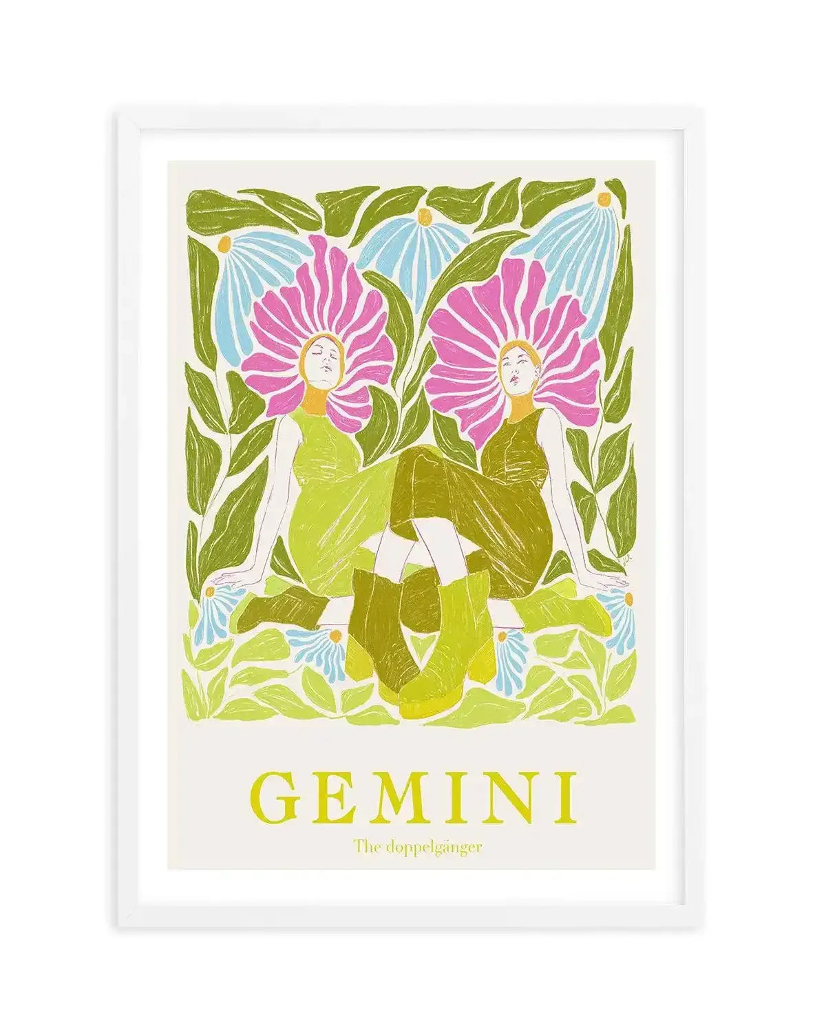 Gemini By Jenny Liz Rome Art Print-PRINT-Olive et Oriel-Olive et Oriel-A5 | 5.8" x 8.3" | 14.8 x 21cm-White-With White Border-Buy-Australian-Art-Prints-Online-with-Olive-et-Oriel-Your-Artwork-Specialists-Austrailia-Decorate-With-Coastal-Photo-Wall-Art-Prints-From-Our-Beach-House-Artwork-Collection-Fine-Poster-and-Framed-Artwork