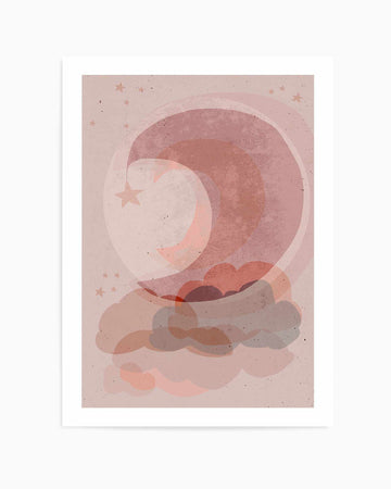 Gentle moon By Treechild | Art Print from Olive et Oriel where you can shop wallpaper and artworks online
