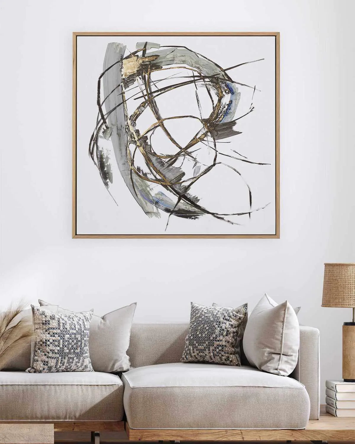 Gestural Gold I | Framed Canvas Art Print from Olive et Oriel where you can shop wallpaper and artworks online