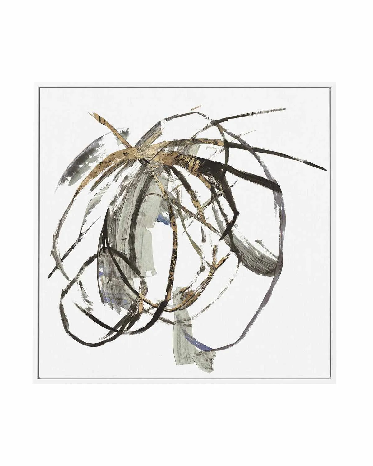 Gestural Gold II | Framed Canvas Art Print from Olive et Oriel where you can shop wallpaper and artworks online
