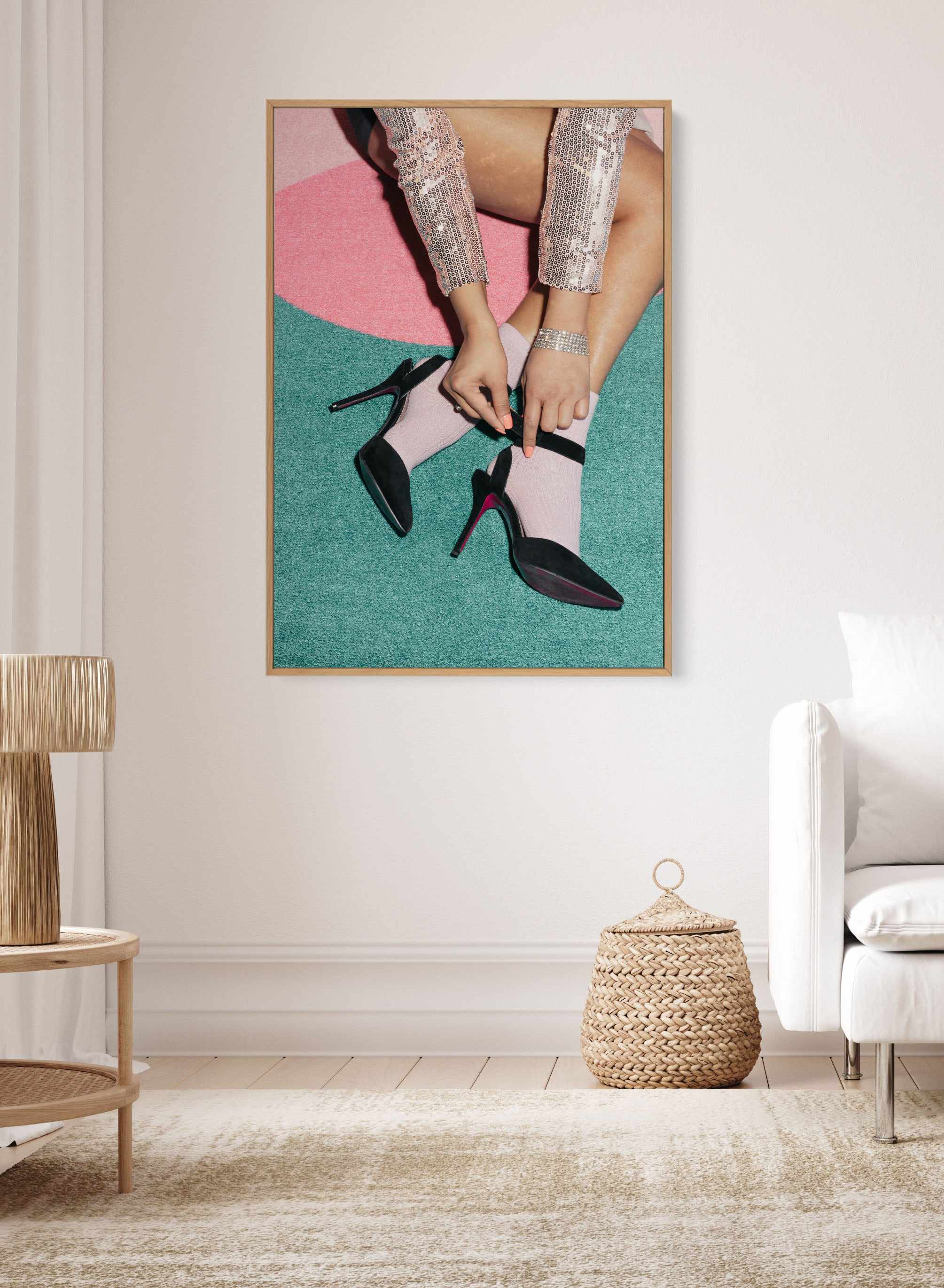 Getting Ready Green By Studio III | Framed Canvas Art Print