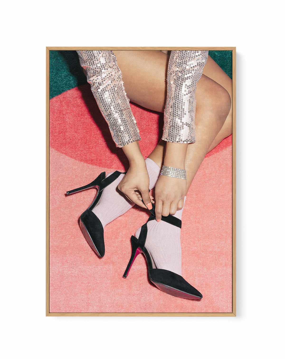 Getting Ready Pink By Studio III | Framed Canvas Art Print