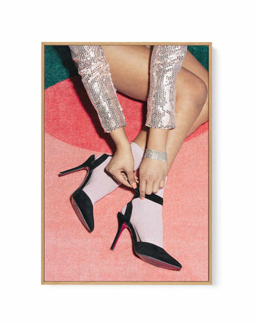 Getting Ready Pink By Studio III | Framed Canvas Art Print from Olive et Oriel where you can shop wallpaper and artworks online