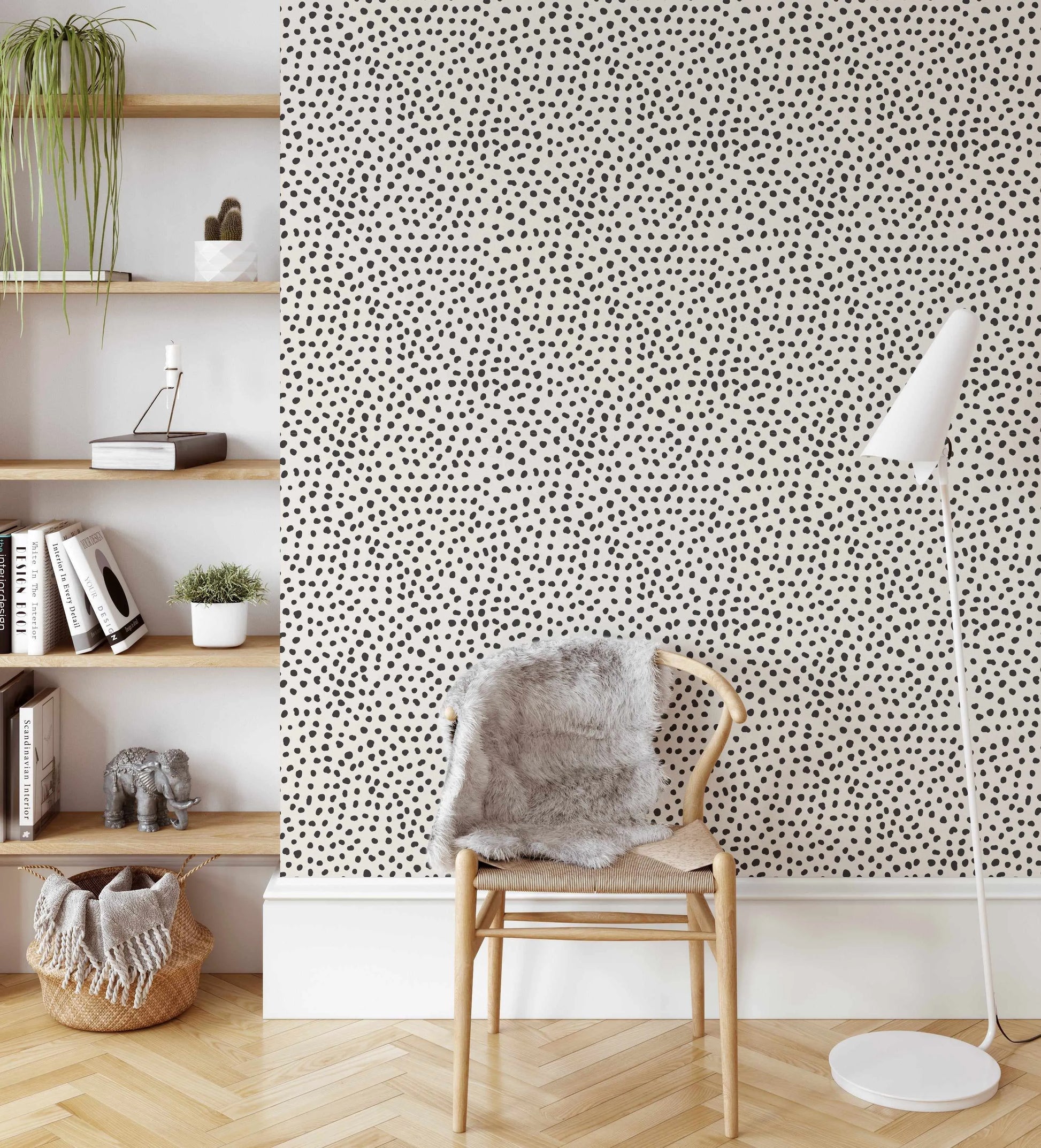 Gigi's Dots Wallpaper in Black & Sand-Wallpaper-Buy Kids Removable Wallpaper Online Our Custom Made Children‚àö¬¢‚Äö√á¬®‚Äö√ë¬¢s Wallpapers Are A Fun Way To Decorate And Enhance Boys Bedroom Decor And Girls Bedrooms They Are An Amazing Addition To Your Kids Bedroom Walls Our Collection of Kids Wallpaper Is Sure To Transform Your Kids Rooms Interior Style From Pink Wallpaper To Dinosaur Wallpaper Even Marble Wallpapers For Teen Boys Shop Peel And Stick Wallpaper Online Today With Olive et Oriel