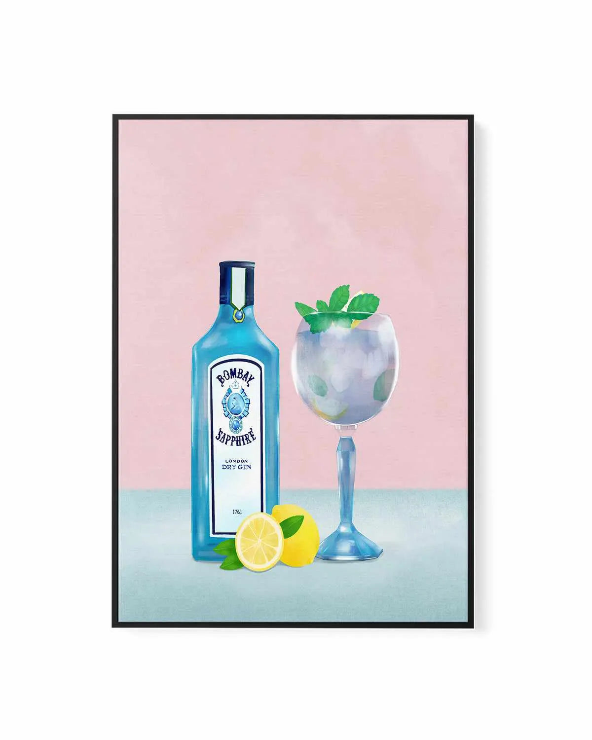 Gin Cocktail by Petra Lizde | Framed Canvas Art Print from Olive et Oriel where you can shop wallpaper and artworks online
