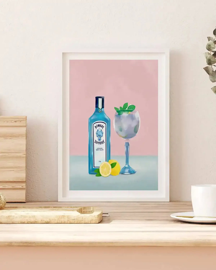 Gin Cocktail by Petra Lizde Art Print from Olive et Oriel where you can shop wallpaper and artworks online
