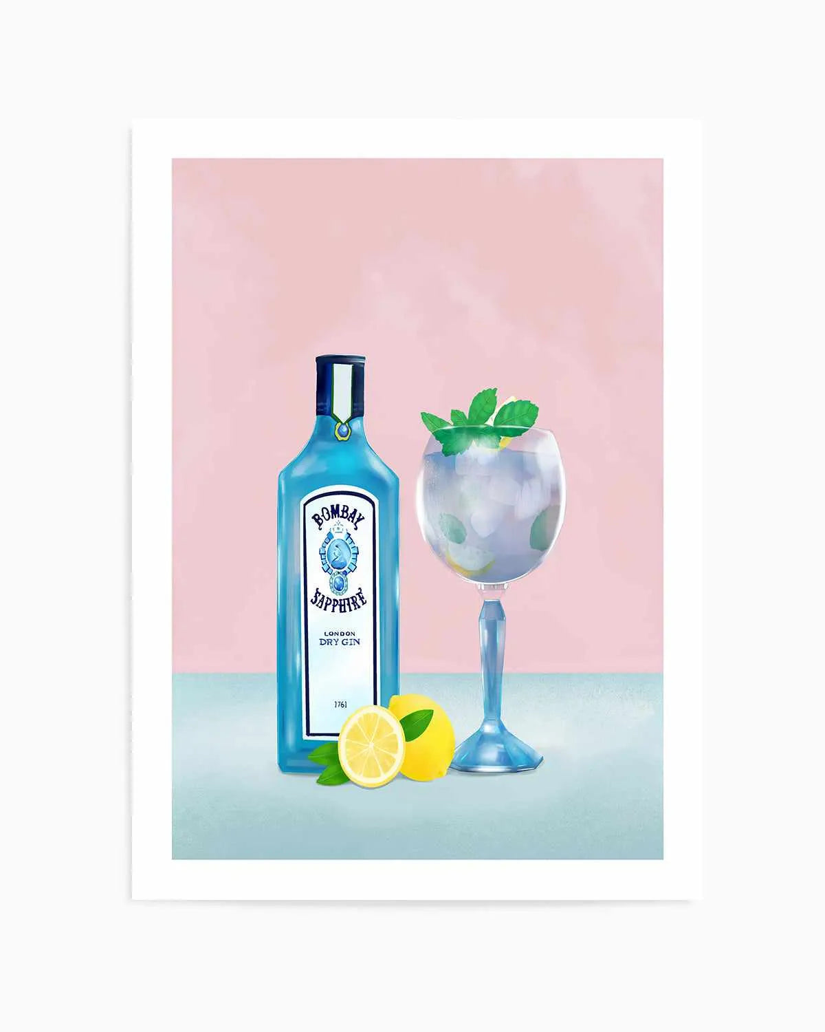 Gin Cocktail by Petra Lizde Art Print from Olive et Oriel where you can shop wallpaper and artworks online
