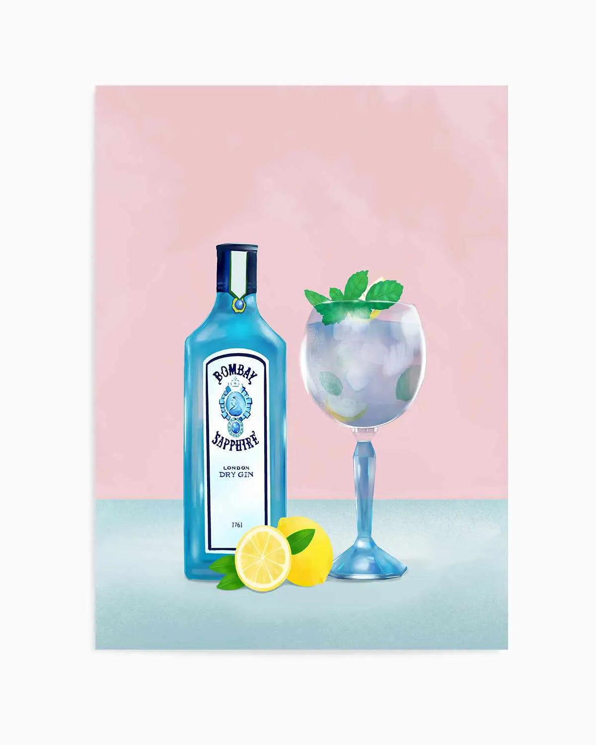Gin Cocktail by Petra Lizde Art Print from Olive et Oriel where you can shop wallpaper and artworks online