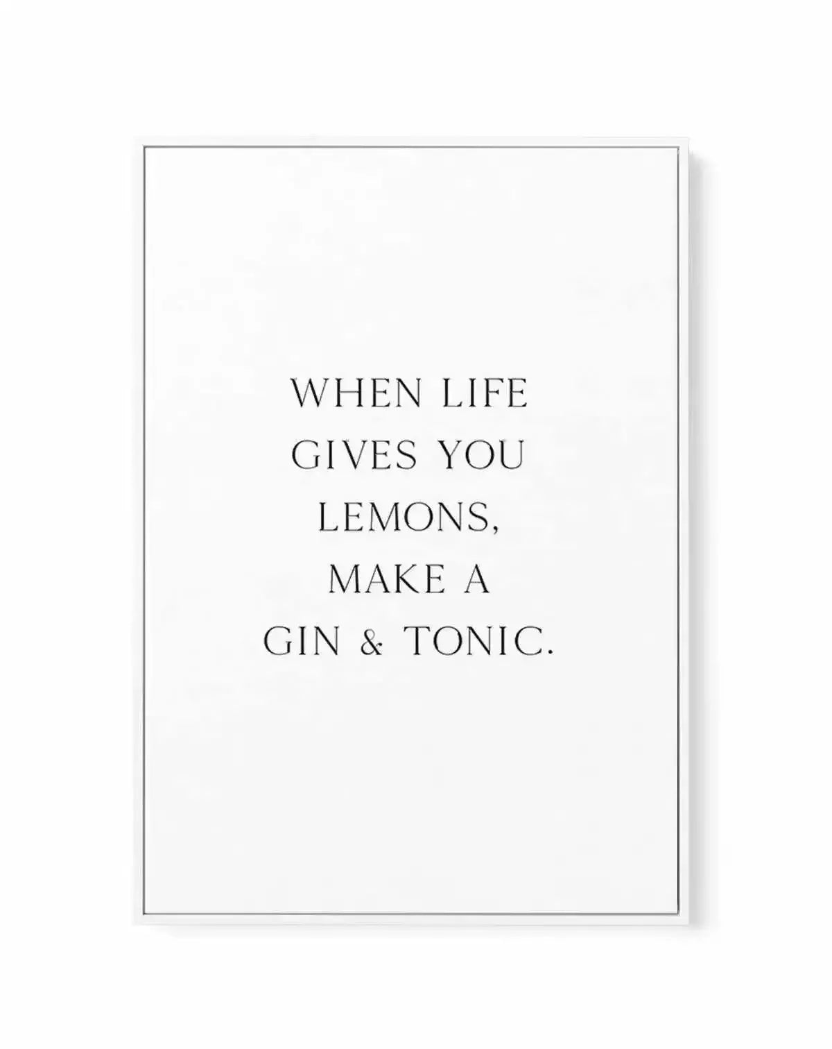 Gin & Tonic | Framed Canvas-CANVAS-You can shop wall art online with Olive et Oriel for everything from abstract art to fun kids wall art. Our beautiful modern art prints and canvas art are available from large canvas prints to wall art paintings and our proudly Australian artwork collection offers only the highest quality framed large wall art and canvas art Australia - You can buy fashion photography prints or Hampton print posters and paintings on canvas from Olive et Oriel and have them deli