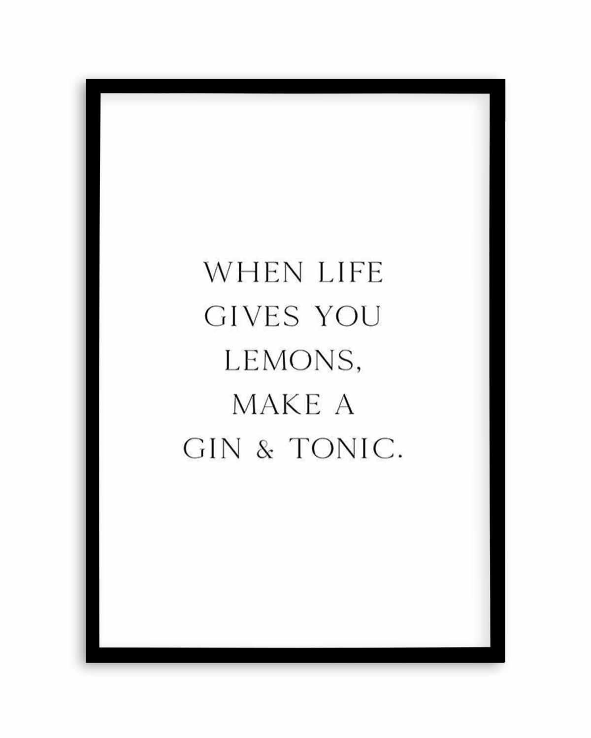 Gin & Tonic Art Print