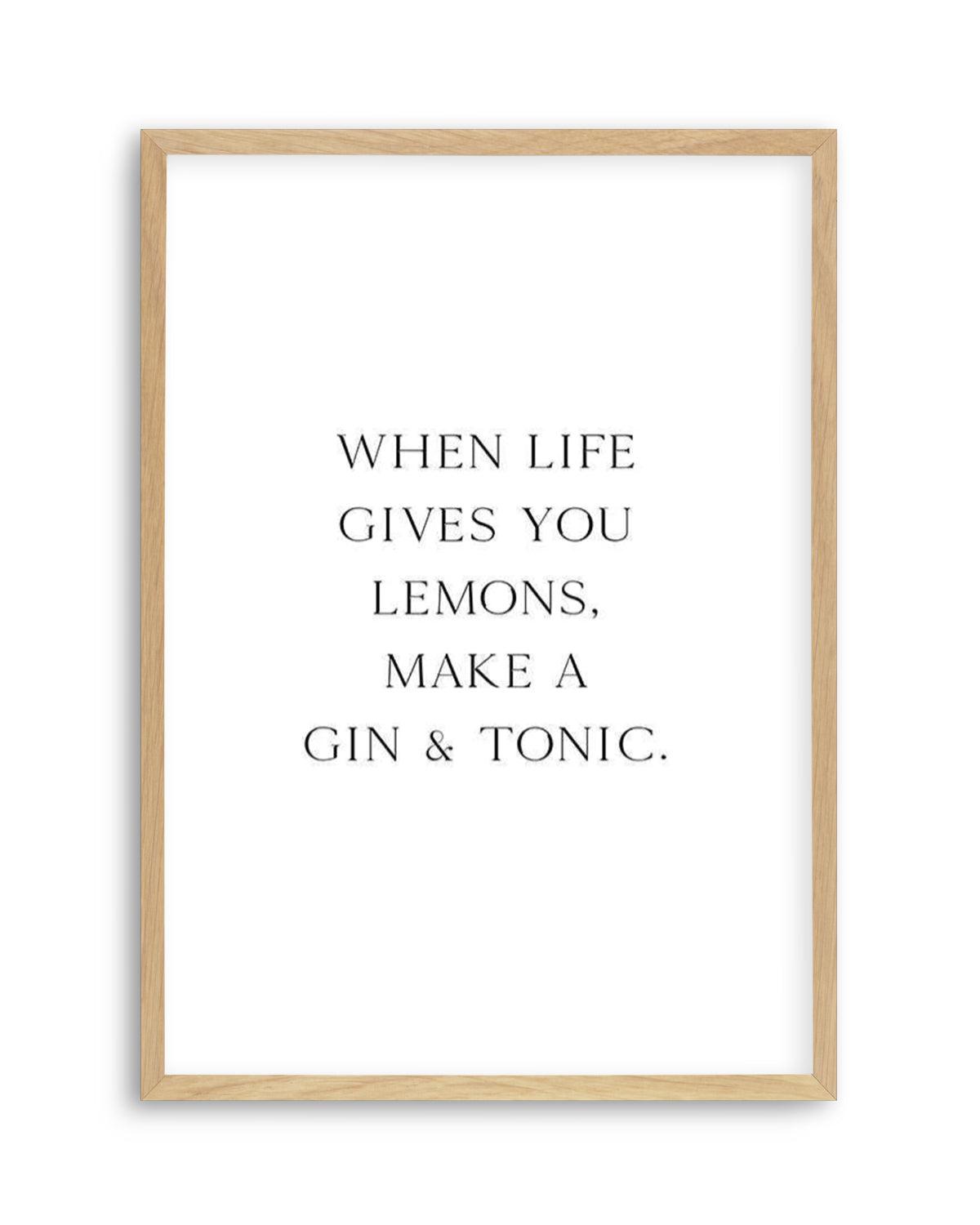 Gin & Tonic Art Print