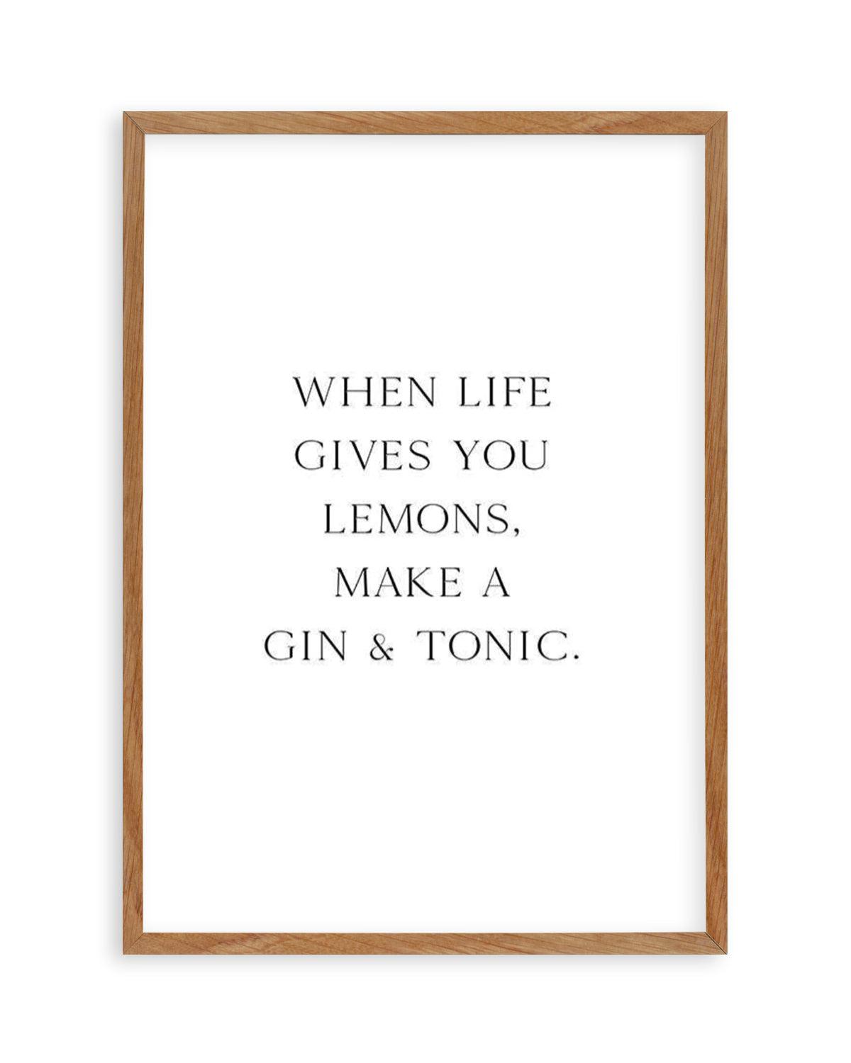 Gin & Tonic Art Print