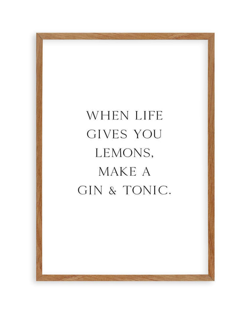 Gin & Tonic Art Print