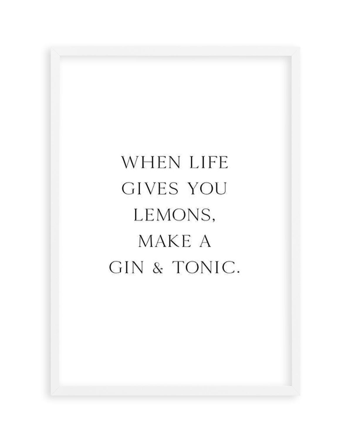 Gin & Tonic Art Print