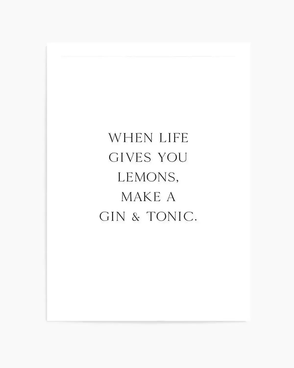 Gin & Tonic Art Print from Olive et Oriel where you can shop wallpaper and artworks online