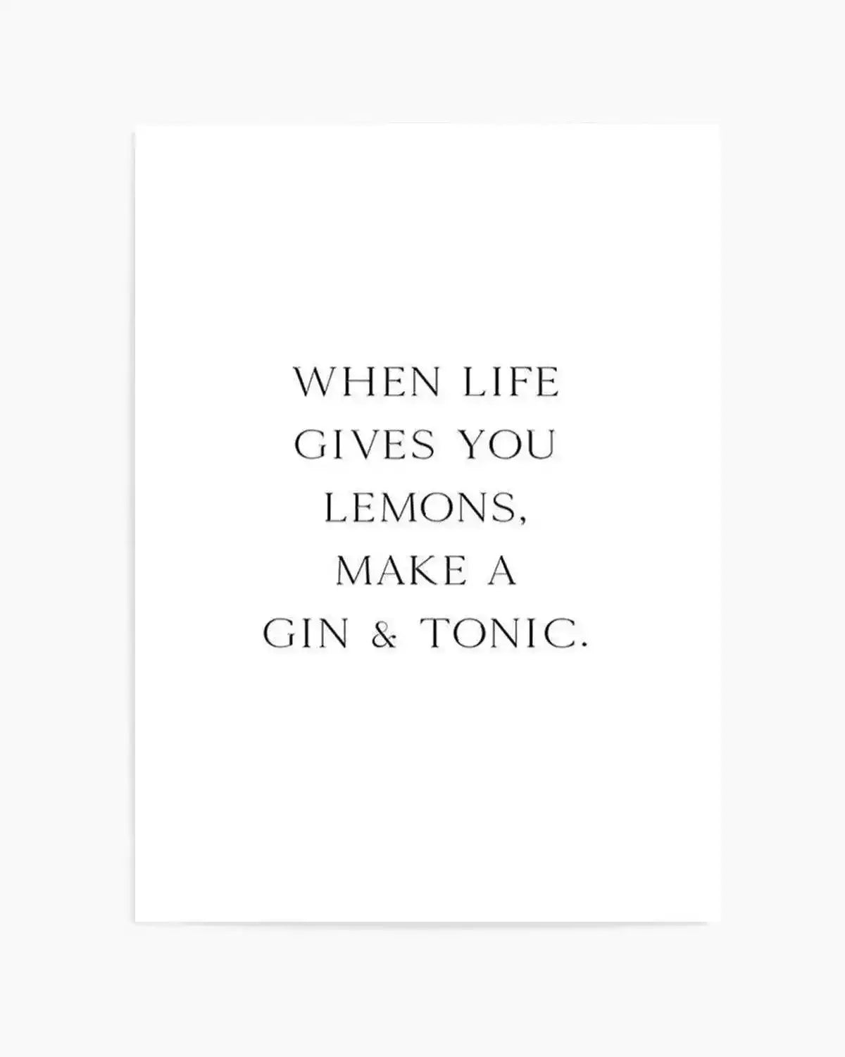 Gin & Tonic Art Print from Olive et Oriel where you can shop wallpaper and artworks online