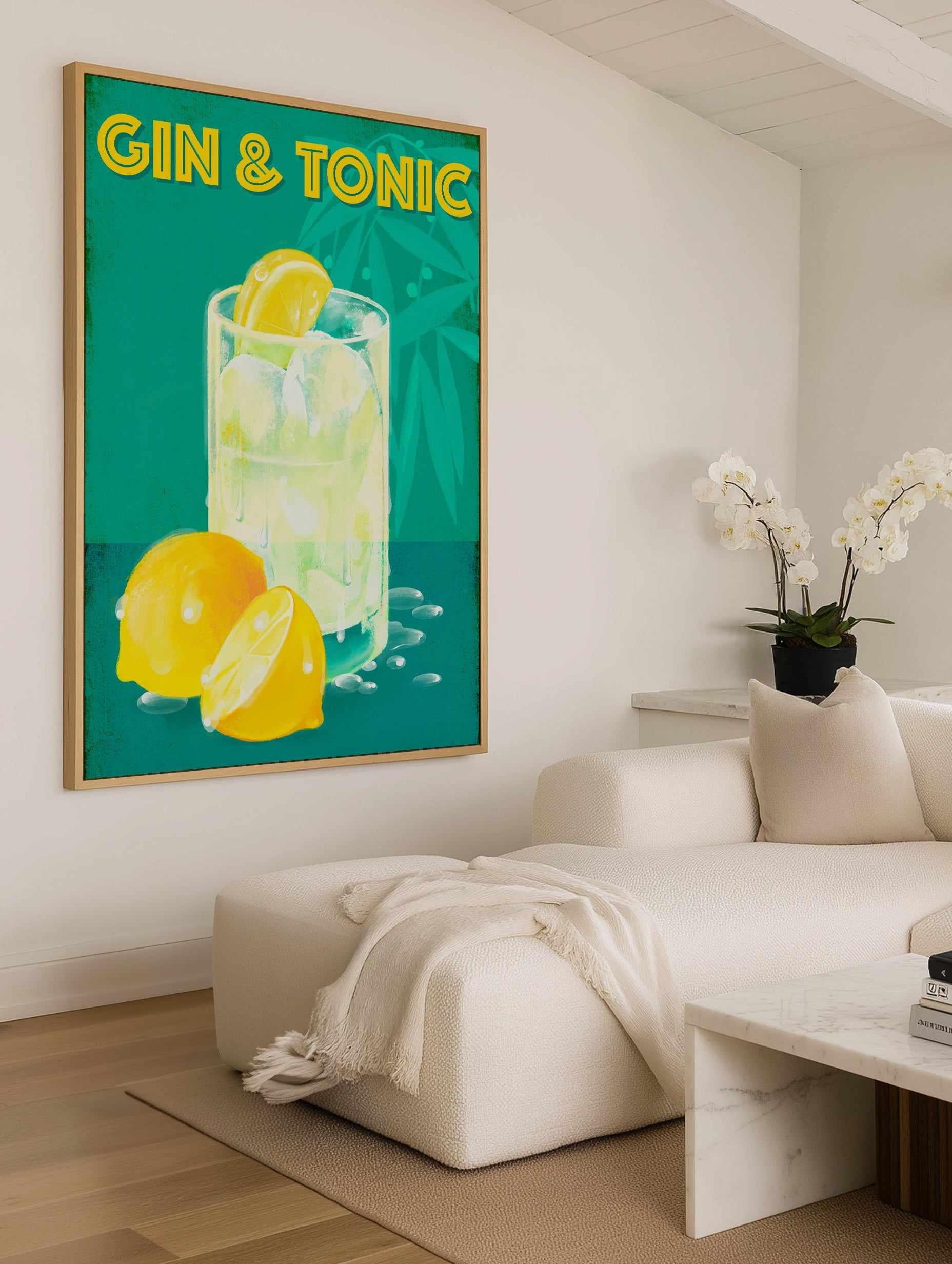 Gin & Tonic by Marco Marella | Framed Canvas Art Print from Olive et Oriel where you can shop wallpaper and artworks online