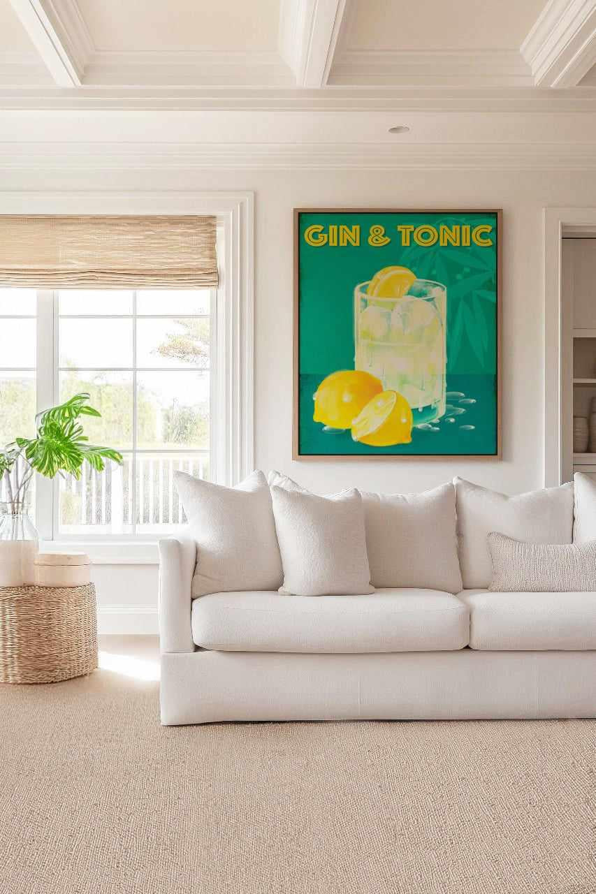 Gin & Tonic by Marco Marella | Framed Canvas Art Print from Olive et Oriel where you can shop wallpaper and artworks online
