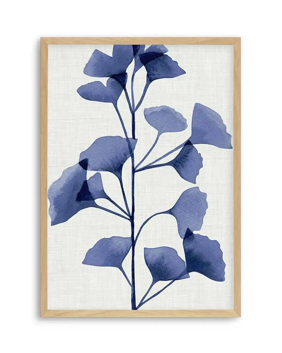 Ginkgo | Navy Art Print from Olive et Oriel where you can shop wallpaper and artworks online