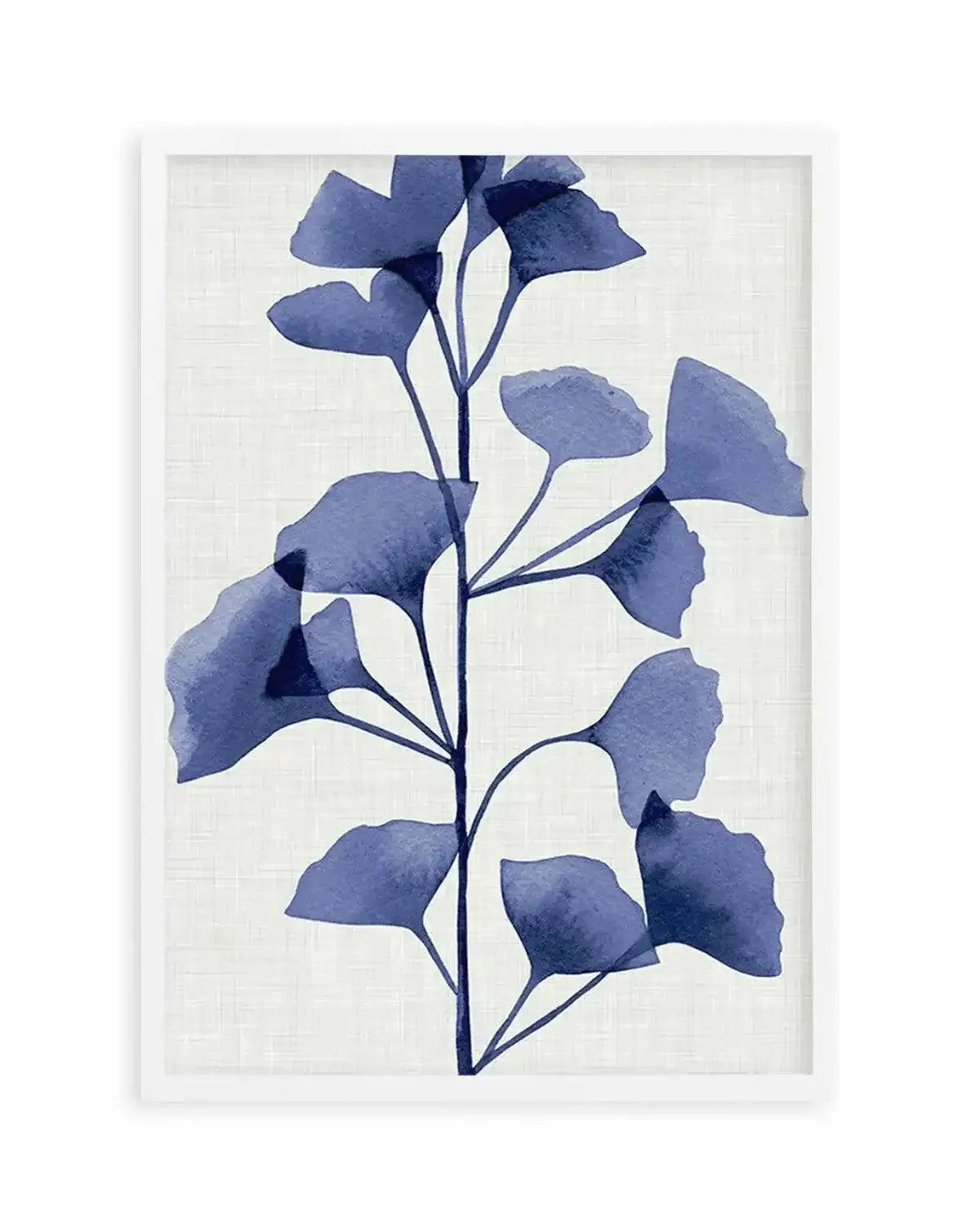 Ginkgo | Navy Art Print from Olive et Oriel where you can shop wallpaper and artworks online