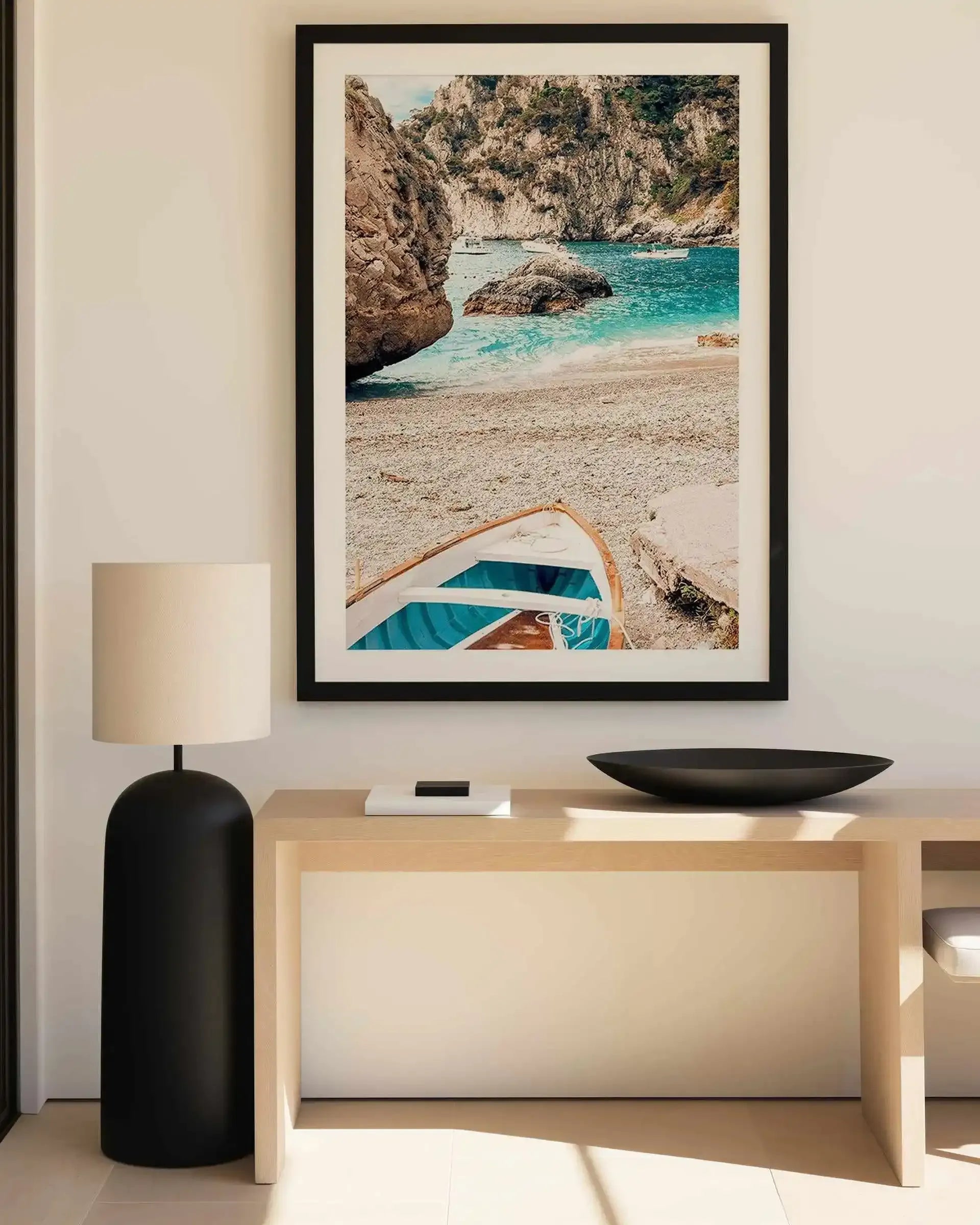 Gioia Boats | Capri Art Print from Olive et Oriel where you can shop wallpaper and artworks online
