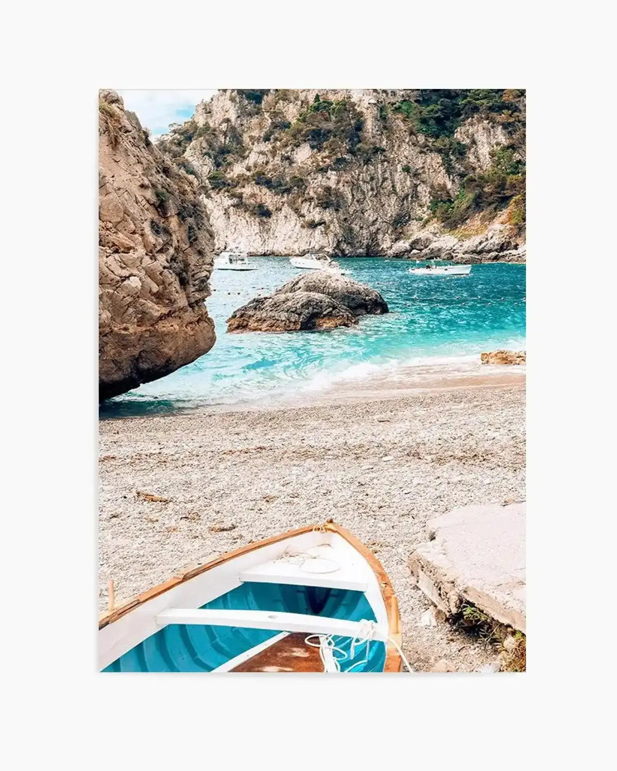 Gioia Boats | Capri Art Print from Olive et Oriel where you can shop wallpaper and artworks online
