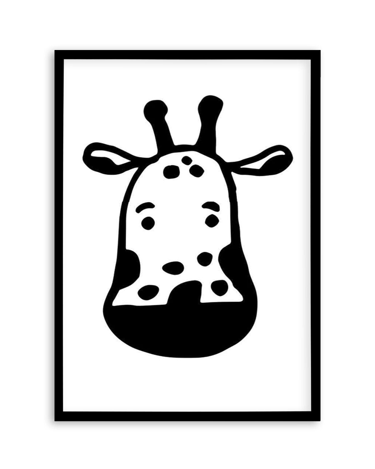 Giraffe B&W Art Print