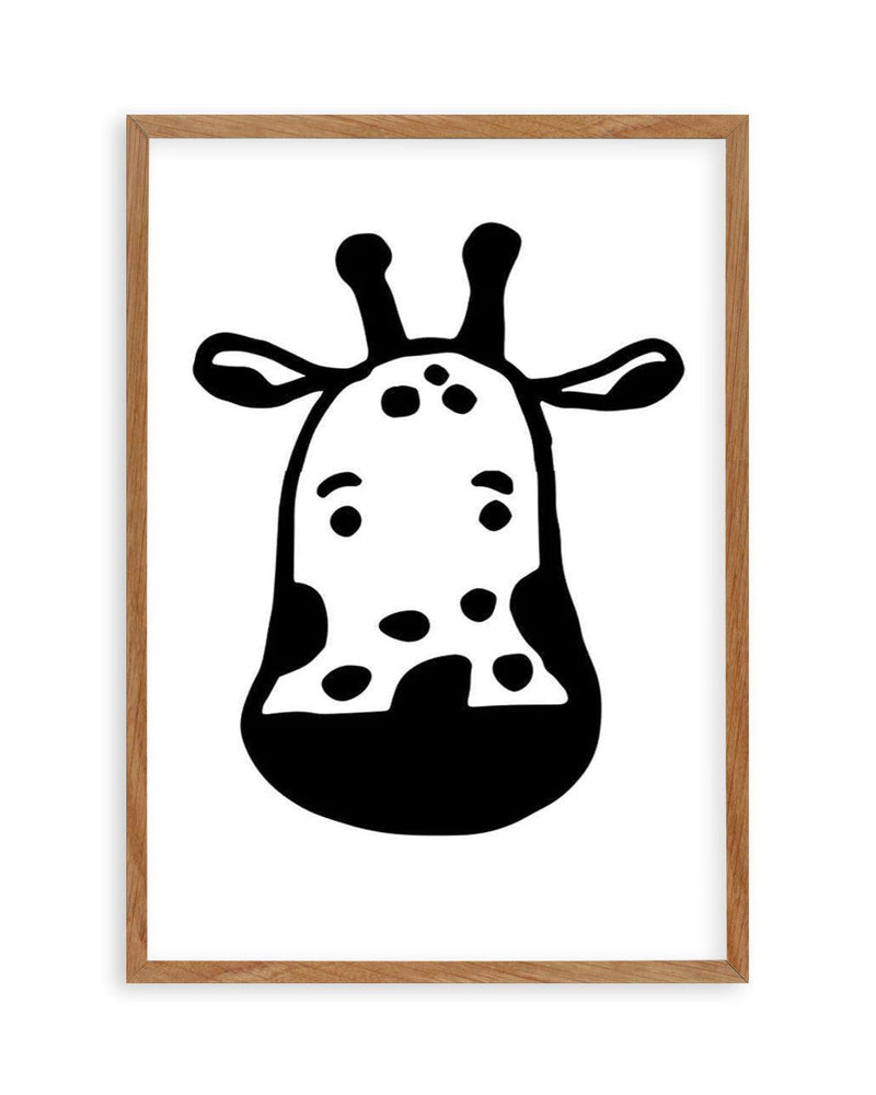 Giraffe B&W Art Print