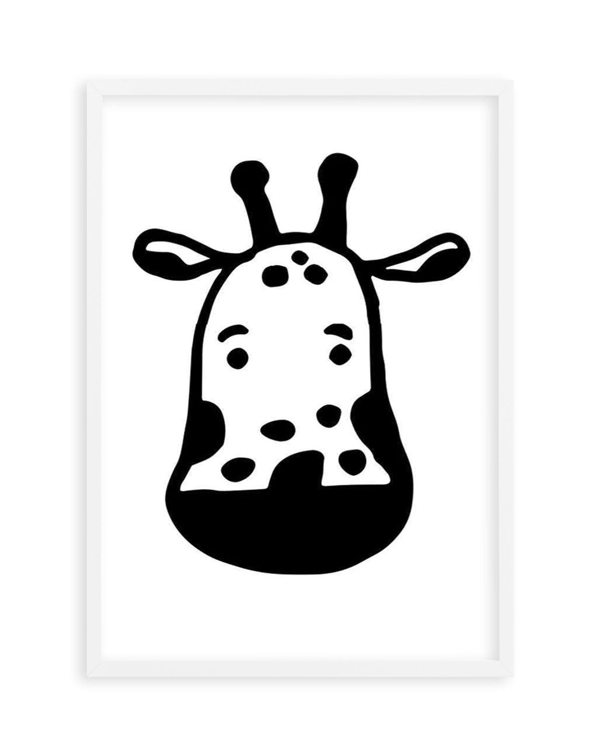 Giraffe B&W Art Print