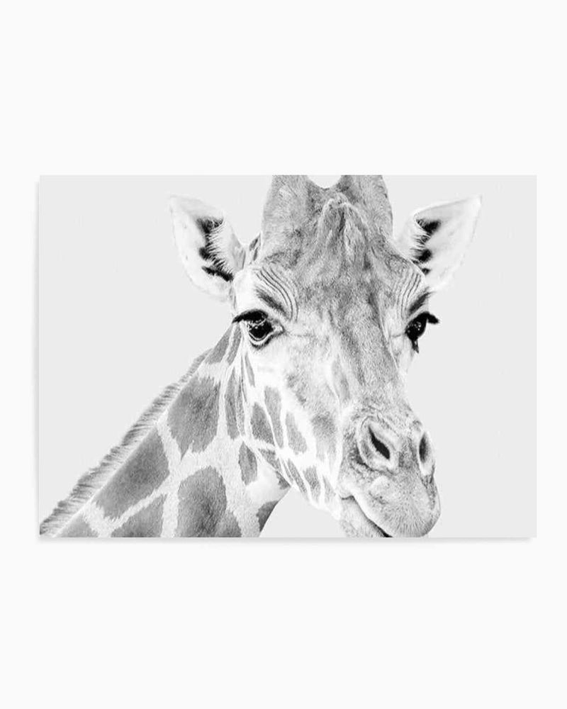 Giraffe B&W | LS Art Print