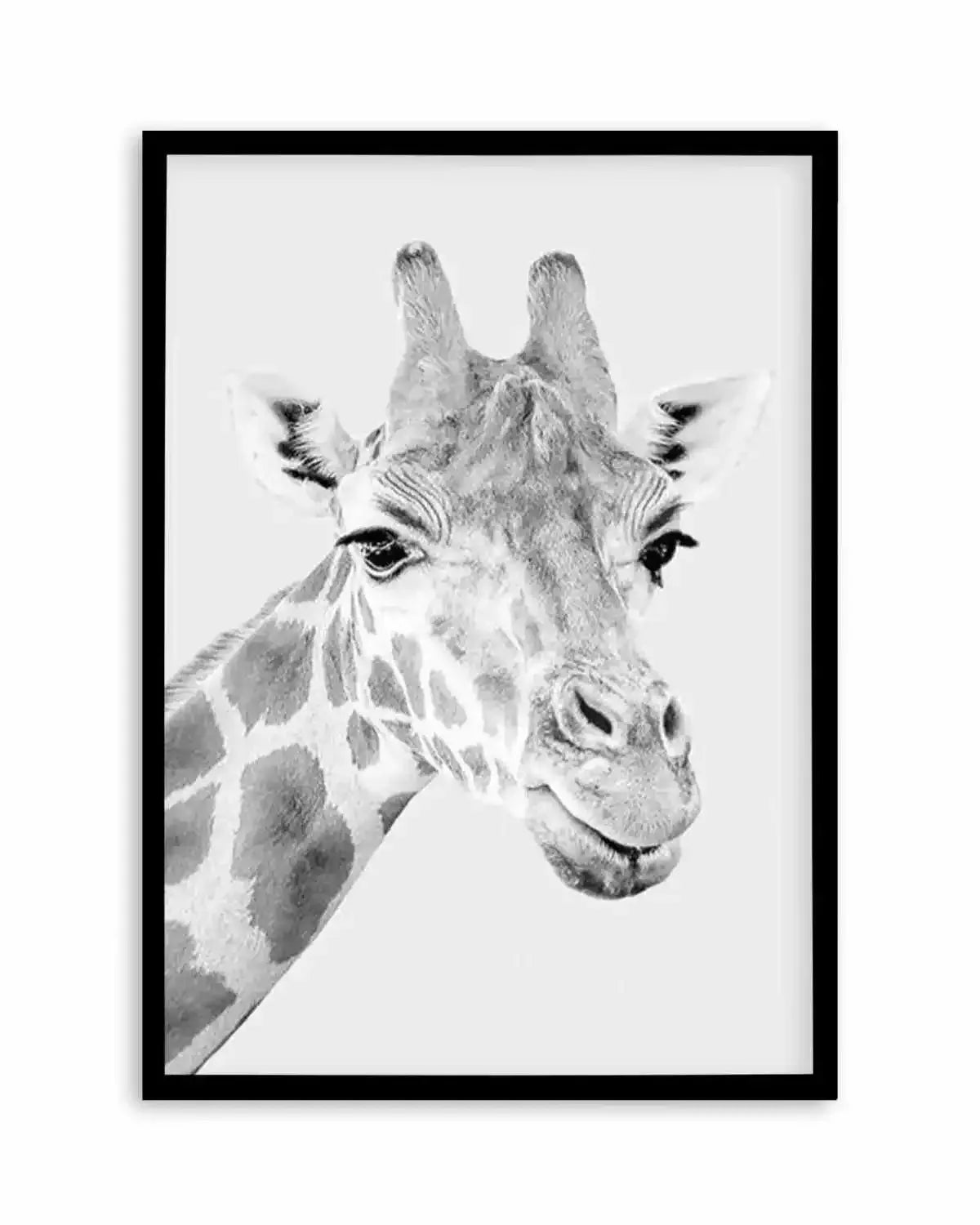 Giraffe B&W | PT Art Print from Olive et Oriel where you can shop wallpaper and artworks online
