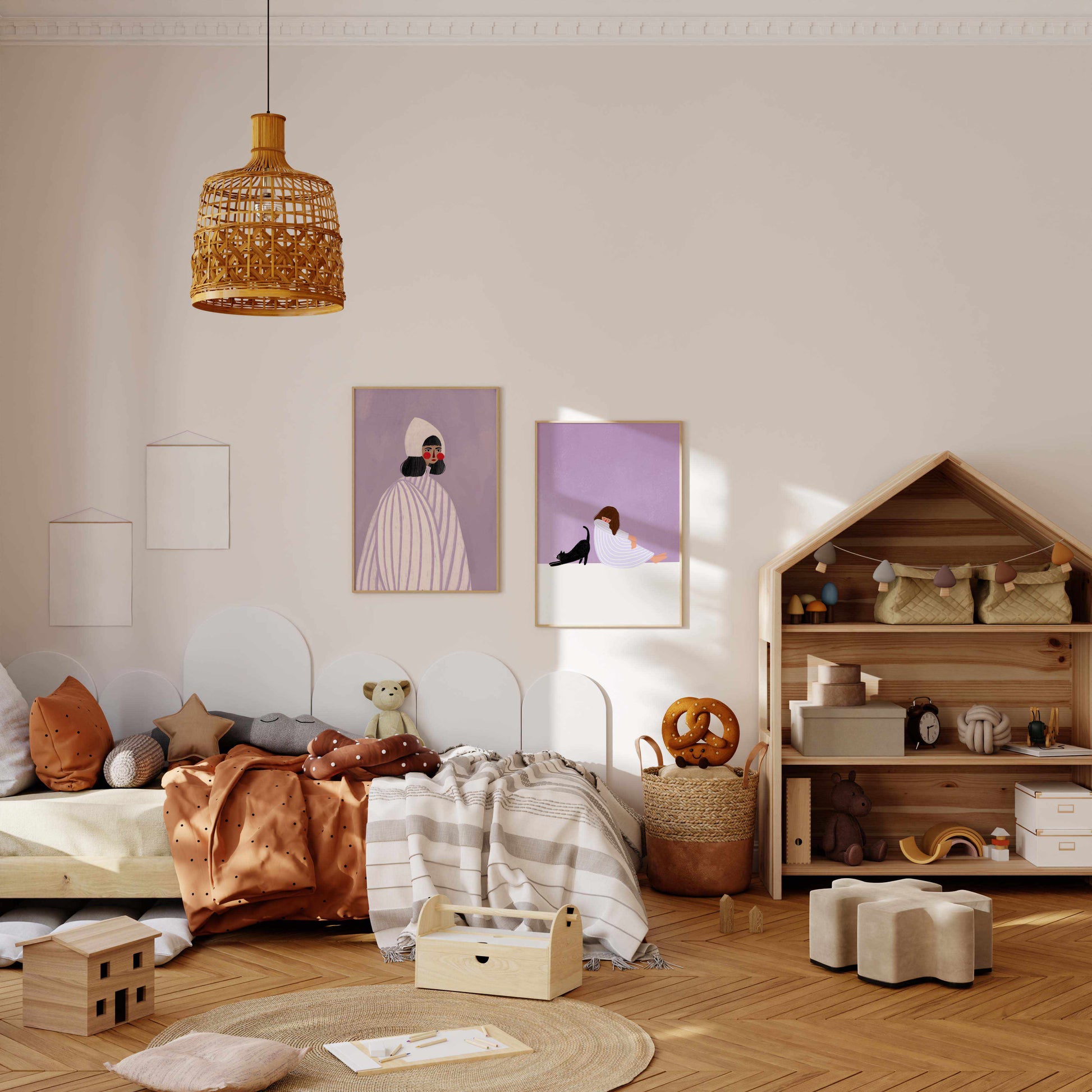 The Woman With the White Hat by Bea Muller | Art Print from Olive et Oriel where you can shop wallpaper and artworks online