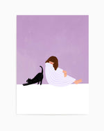 Girl and Cat by Bea Muller | Art Print