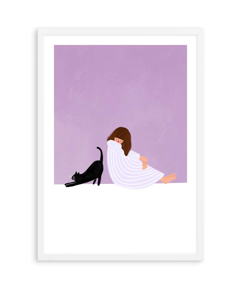 Girl and Cat by Bea Muller | Art Print