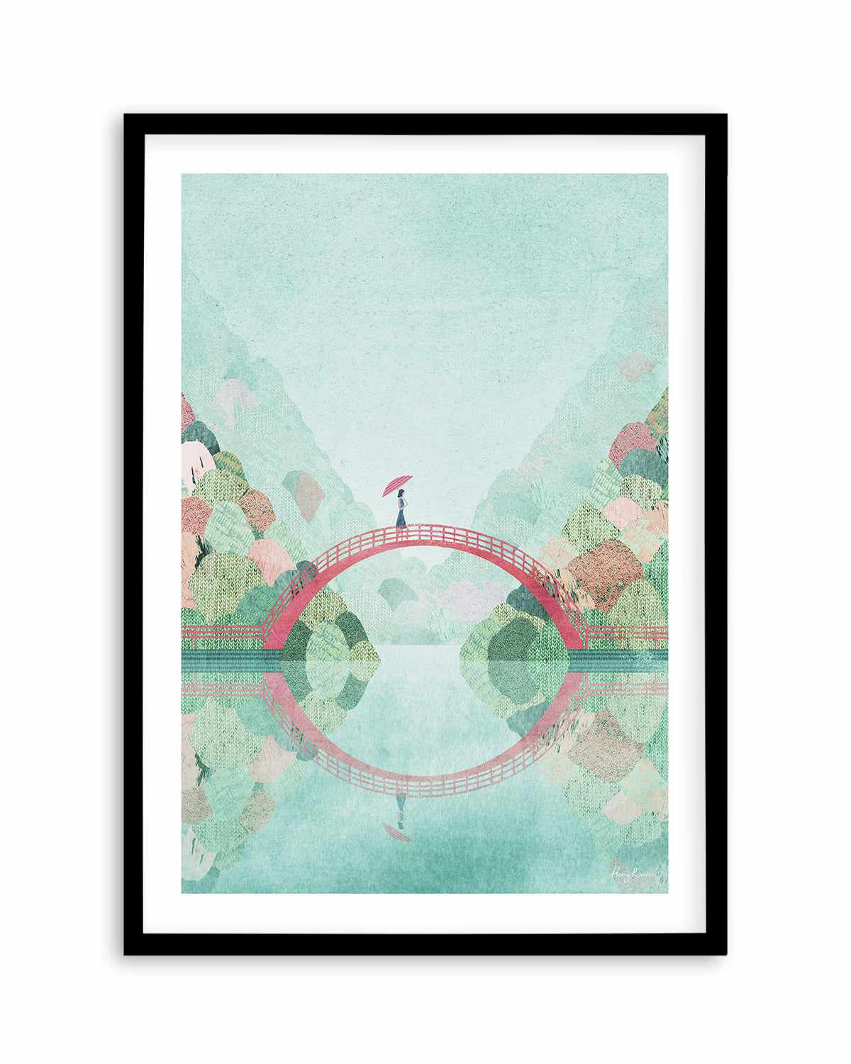 Girl on a Bridge, Japan by Henry Rivers Art Print