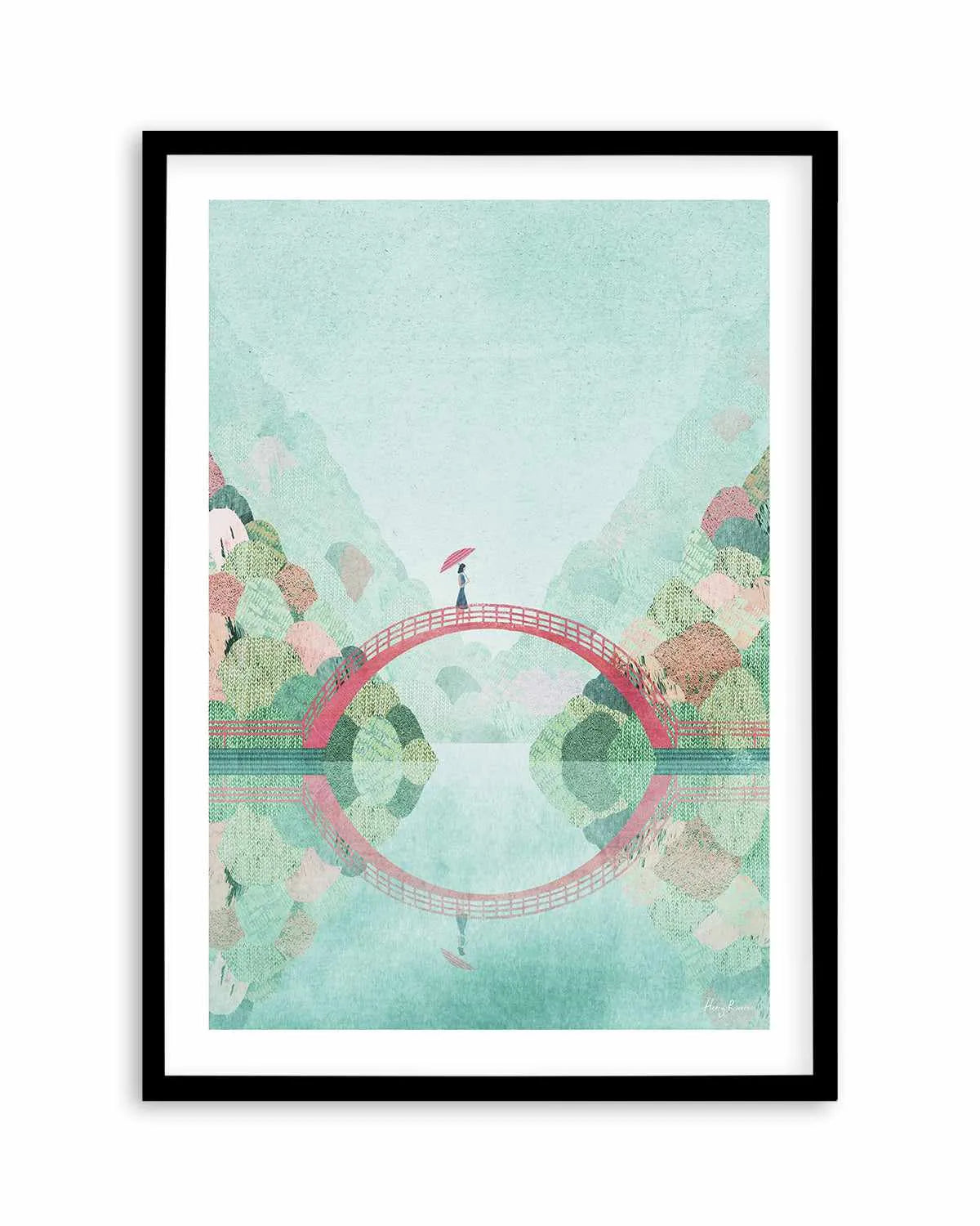 Girl on a Bridge, Japan by Henry Rivers Art Print from Olive et Oriel where you can shop wallpaper and artworks online