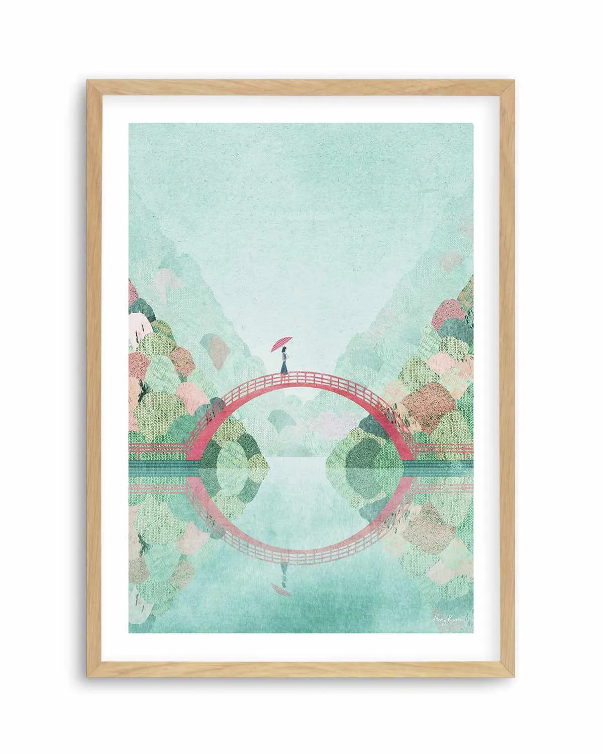 Girl on a Bridge, Japan by Henry Rivers Art Print from Olive et Oriel where you can shop wallpaper and artworks online