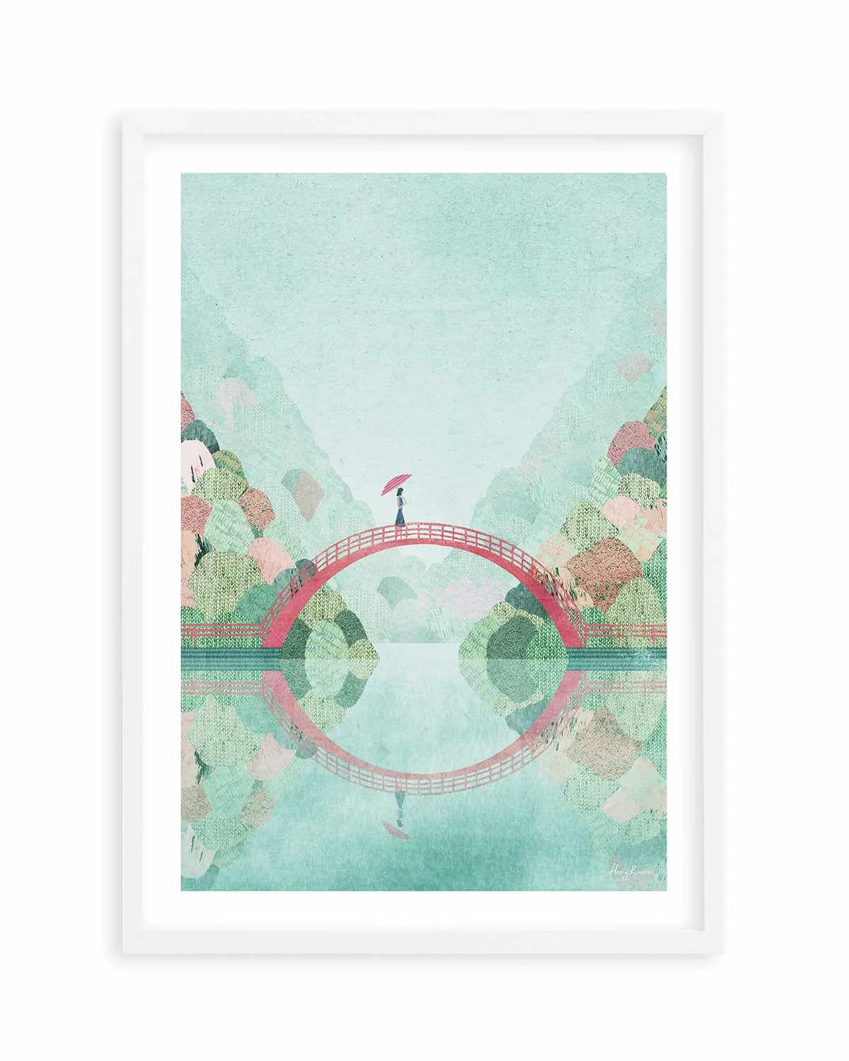 Girl on a Bridge, Japan by Henry Rivers Art Print from Olive et Oriel where you can shop wallpaper and artworks online