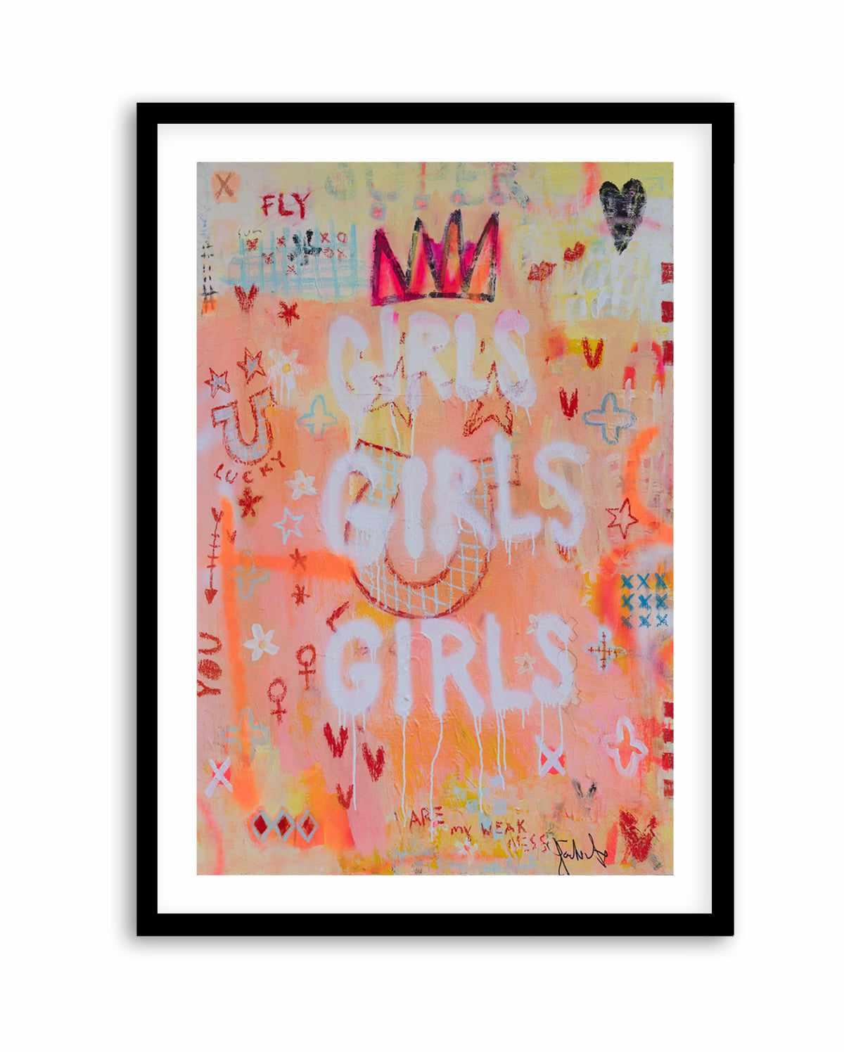 Girls Girls Girls by Jackie Green | Art Print from Olive et Oriel where you can shop wallpaper and artworks online