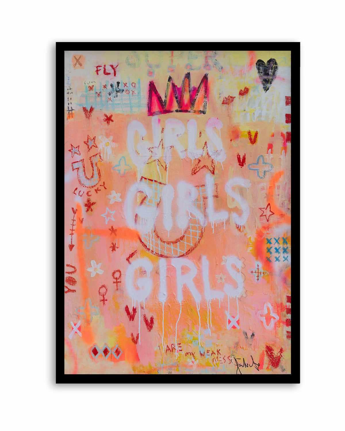 Girls Girls Girls by Jackie Green | Art Print from Olive et Oriel where you can shop wallpaper and artworks online