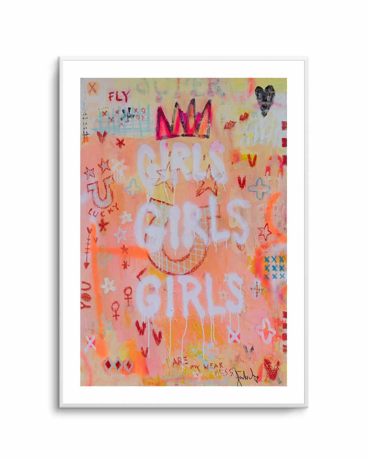 Girls Girls Girls by Jackie Green | Art Print from Olive et Oriel where you can shop wallpaper and artworks online