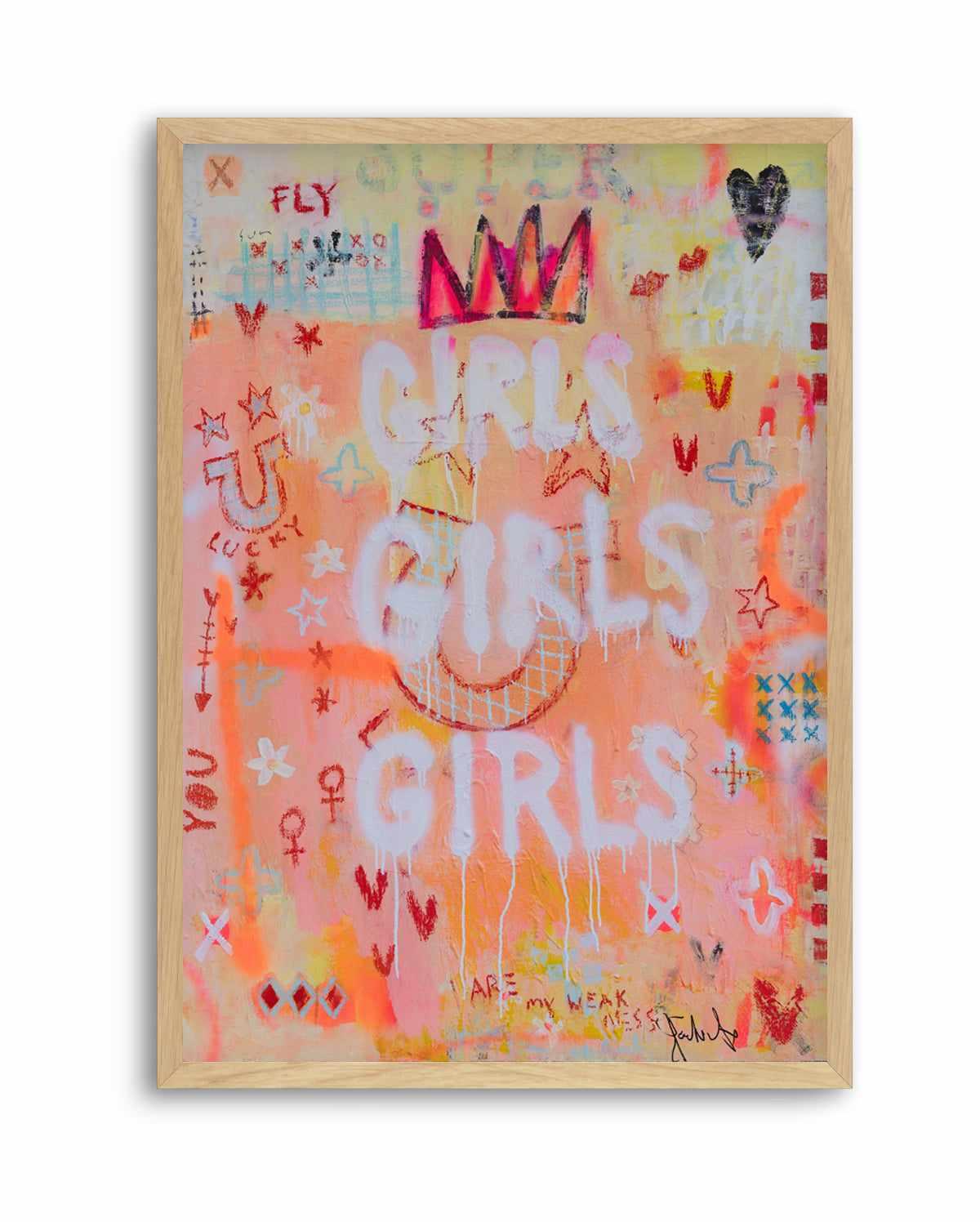Girls Girls Girls by Jackie Green | Art Print from Olive et Oriel where you can shop wallpaper and artworks online