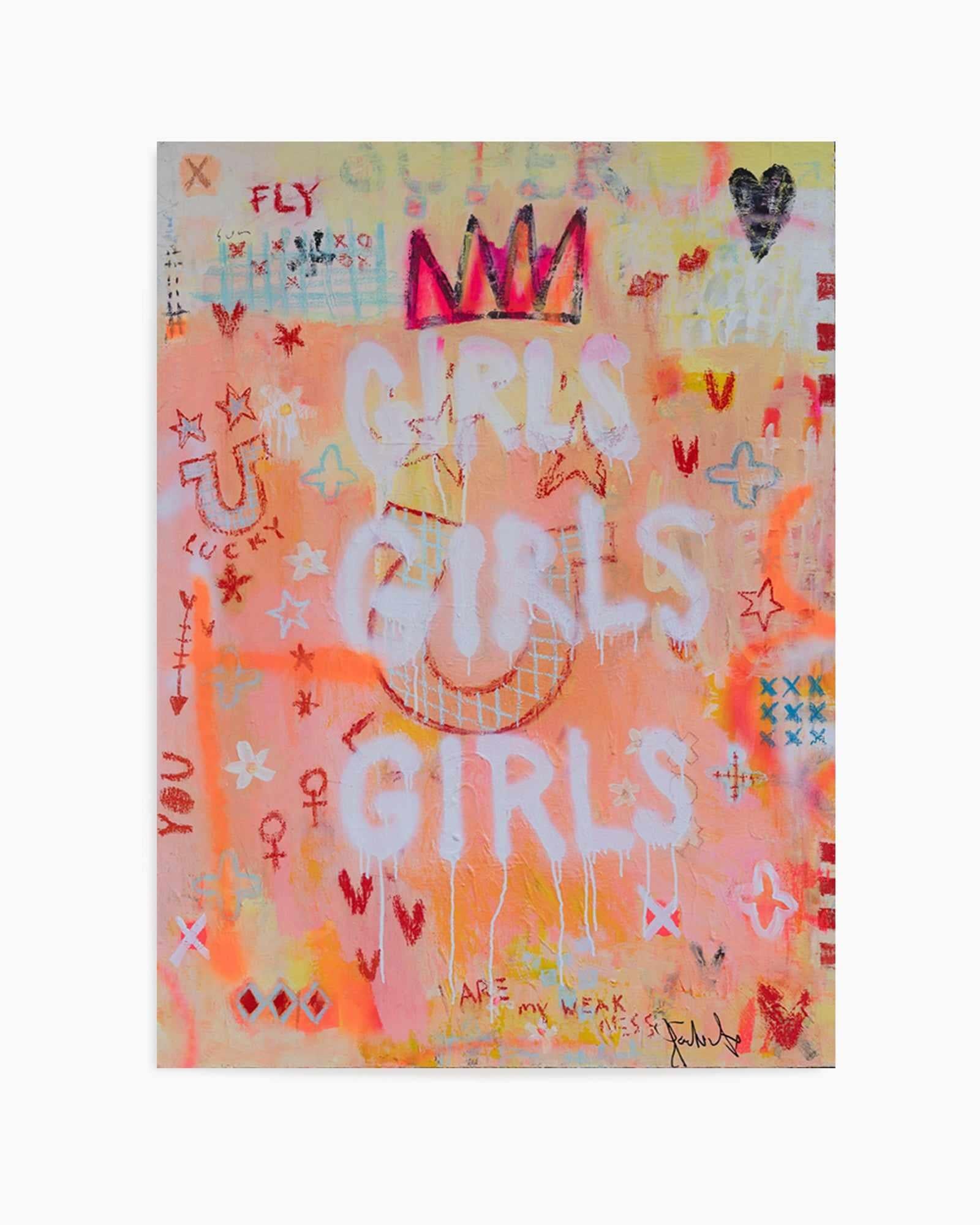 Girls Girls Girls by Jackie Green | Art Print from Olive et Oriel where you can shop wallpaper and artworks online