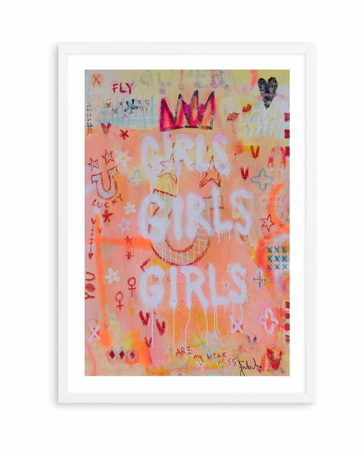 Girls Girls Girls by Jackie Green | Art Print from Olive et Oriel where you can shop wallpaper and artworks online